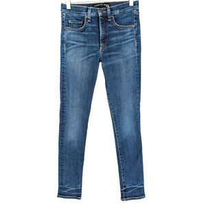 Veronica Beard Kate 10" High Rise Skinny Denim Jean Tidal Dark Wash Size 25